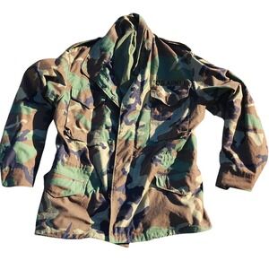 US Army Camouflage Military Field Jacket M65 Style Woodland Camo